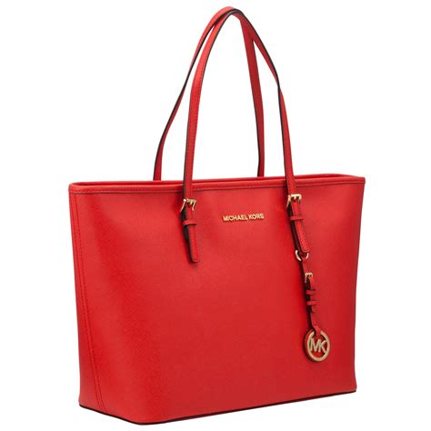 michael kors jet set macbook travel large red totes|mike Kors jet set.